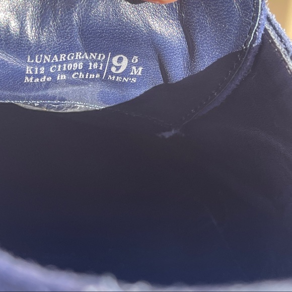 Cole Haan blue suede Lunargrand Wingtip w/ Nike sole size 9.5 - Picture 4 of 5